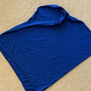 Elegant Blue Women's Poncho